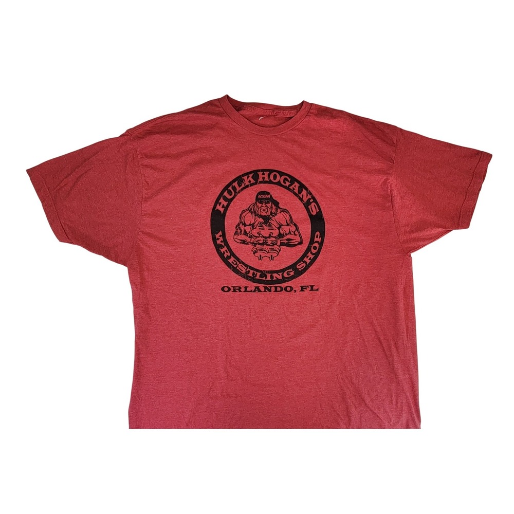 Hulk Hogan Wrestling Shop Orlando FL Graphic T Shirt Mens Red‎